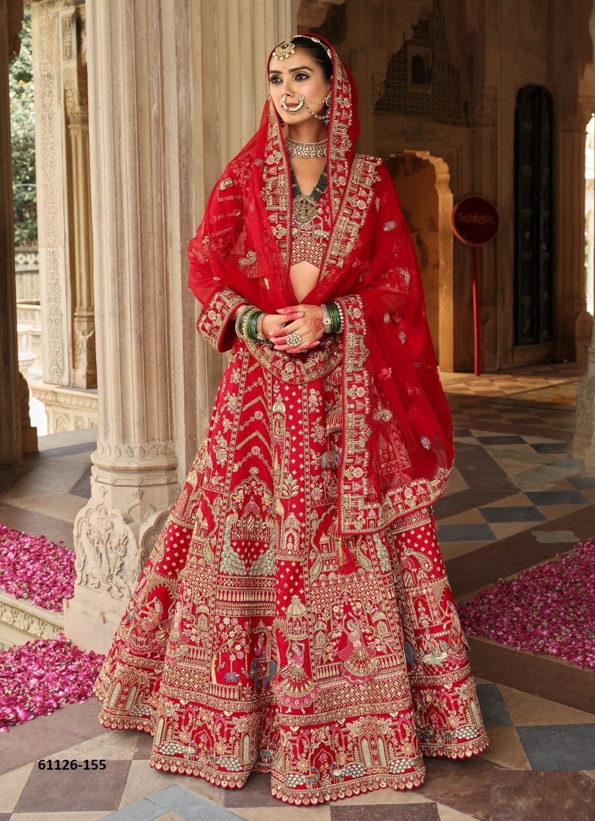 ANAARA BRIDAL WEAR 152-164 - Catalog # 61126 (Set of 12 Semi-Stitched Lehengas) MADE IN INDIA BY TATHASTU