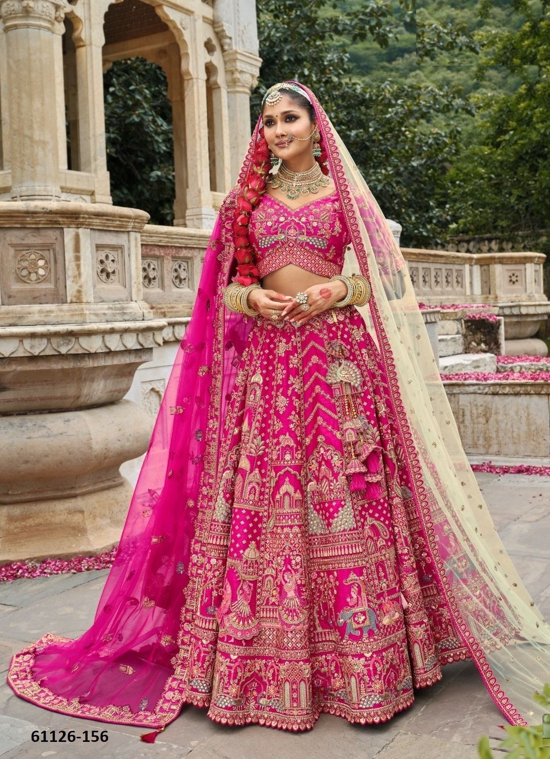 ANAARA BRIDAL WEAR 152-164 - Catalog # 61126 (Set of 12 Semi-Stitched Lehengas) MADE IN INDIA BY TATHASTU