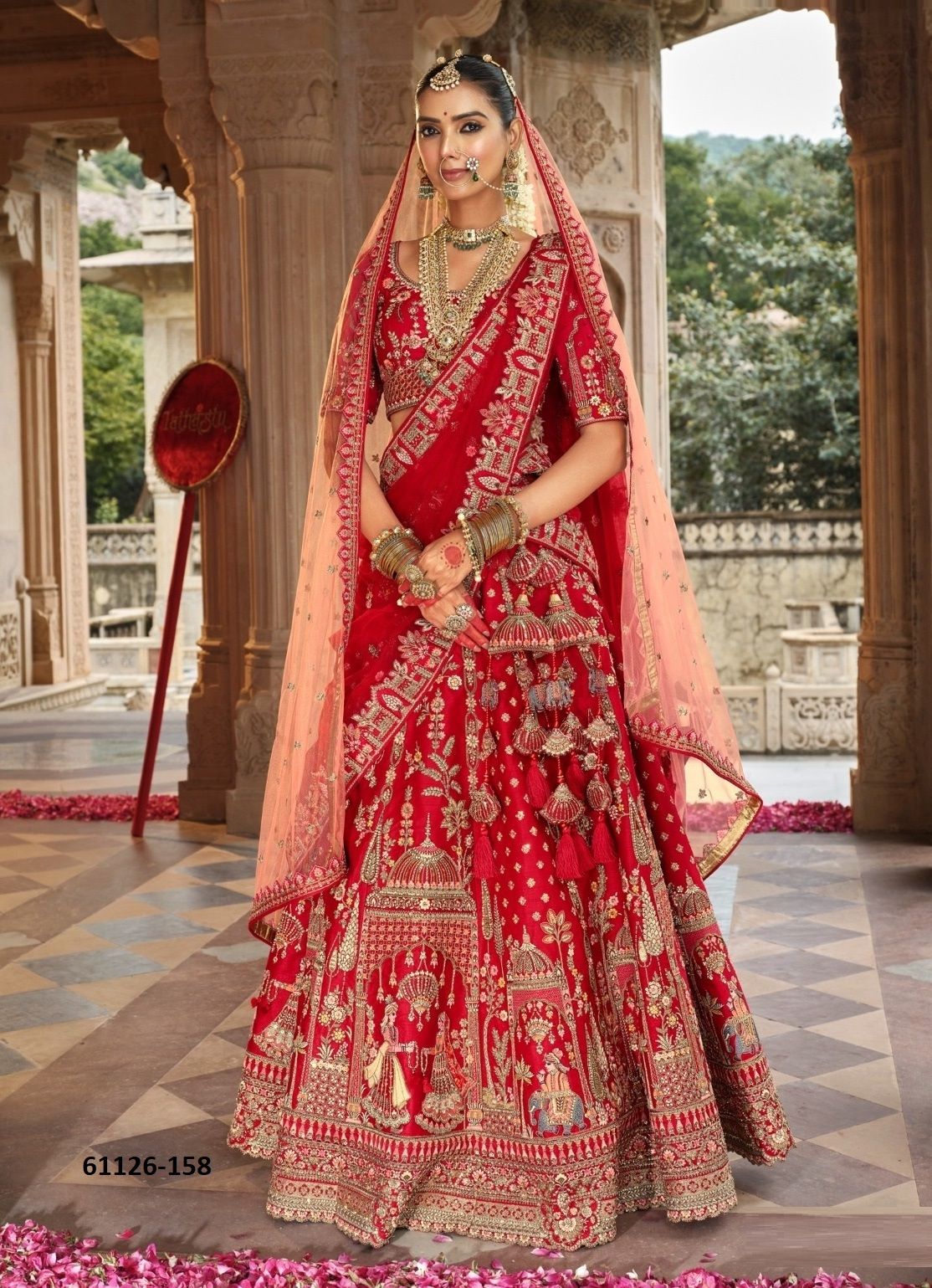 ANAARA BRIDAL WEAR 152-164 - Catalog # 61126 (Set of 12 Semi-Stitched Lehengas) MADE IN INDIA BY TATHASTU