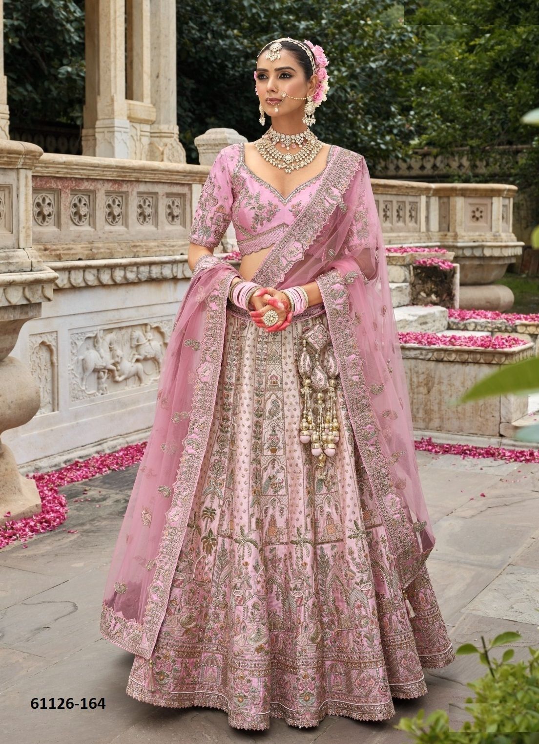 ANAARA BRIDAL WEAR 152-164 - Catalog # 61126 (Set of 12 Semi-Stitched Lehengas) MADE IN INDIA BY TATHASTU