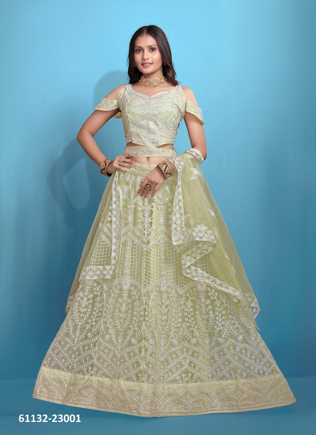 SHRAVANI - Catalog # 61132 (Set of 7 Semi-Stitched Lehengas) MADE IN INDIA BY ZEEYA SHRAVANI - Catalog # 61132 (Set of 7 Semi-Stitched Lehengas) MADE IN INDIA BY ZEEYA