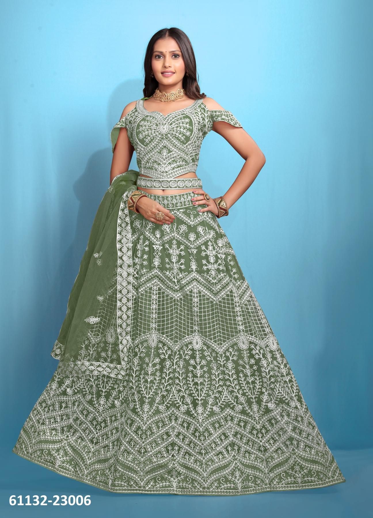 SHRAVANI - Catalog # 61132 (Set of 7 Semi-Stitched Lehengas) MADE IN INDIA BY ZEEYA SHRAVANI - Catalog # 61132 (Set of 7 Semi-Stitched Lehengas) MADE IN INDIA BY ZEEYA