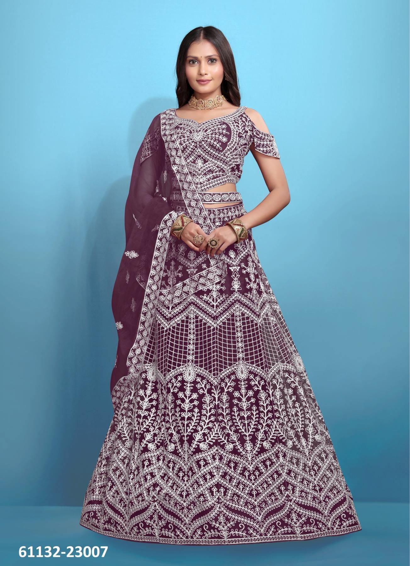 SHRAVANI - Catalog # 61132 (Set of 7 Semi-Stitched Lehengas) MADE IN INDIA BY ZEEYA SHRAVANI - Catalog # 61132 (Set of 7 Semi-Stitched Lehengas) MADE IN INDIA BY ZEEYA