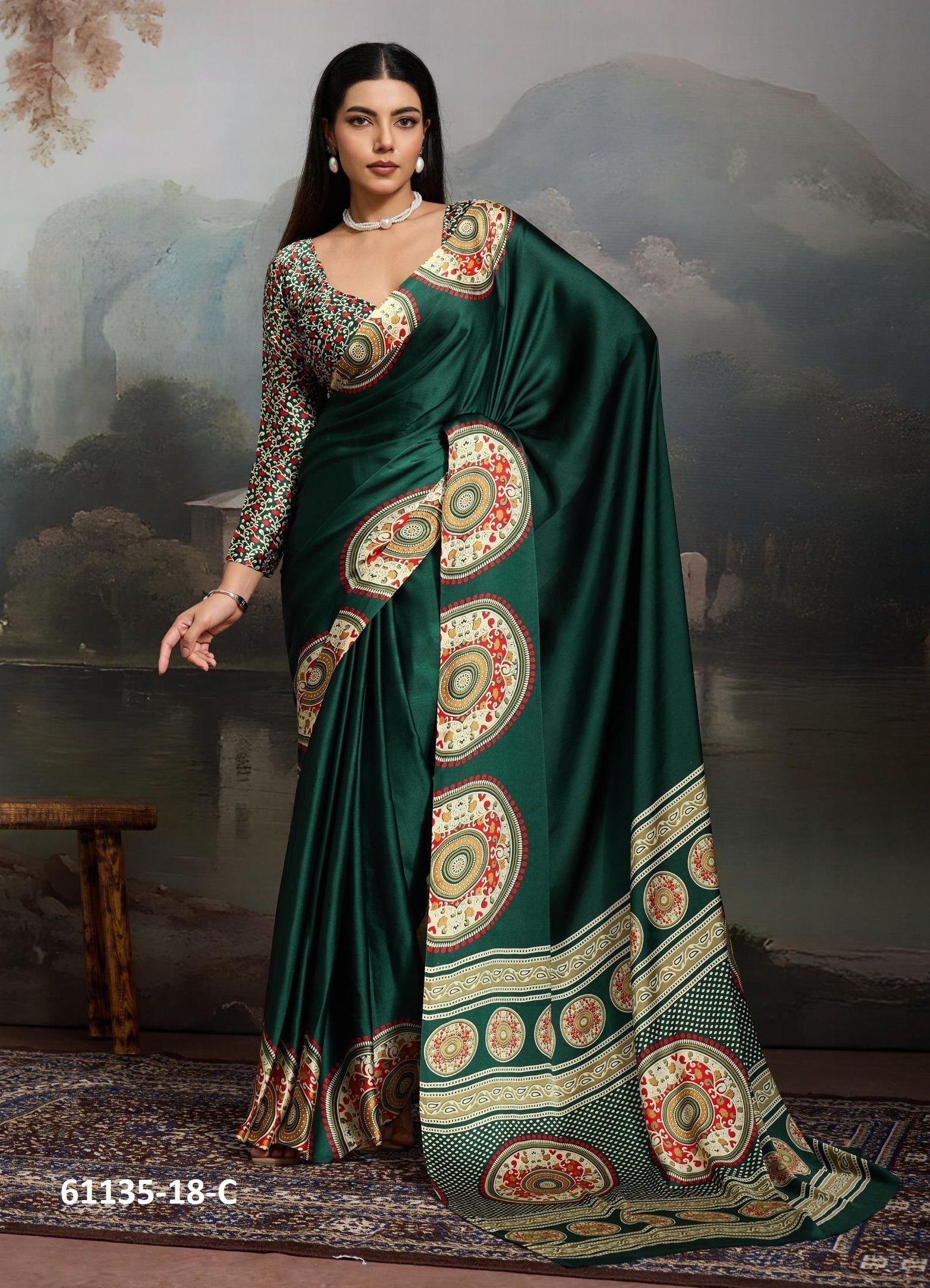 PURE AJRAKH PRINT 18 - Catalog # 61135 (Set of 6 Sarees) MADE IN INDIA BY RAJTEX FABRICS PURE AJRAKH PRINT 18 - Catalog # 61135 (Set of 6 Sarees) MADE IN INDIA BY RAJTEX FABRICS