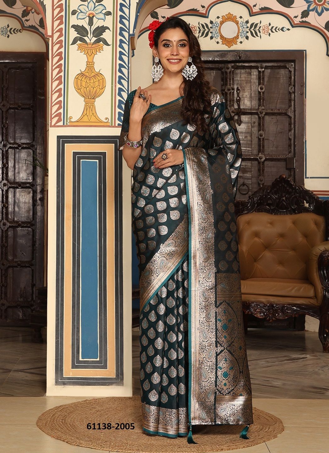 ELEGANCE 2 - Catalog # 61138 (Set of 6 Sarees) MADE IN INDIA BY JAGRAASA