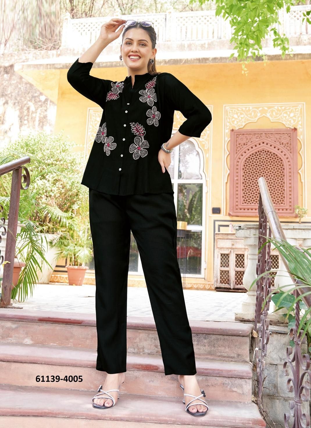 PRANJAL - Catalog # 61139 (Set of 6 Tops With Bottoms) MADE IN INDIA BY MITTOO