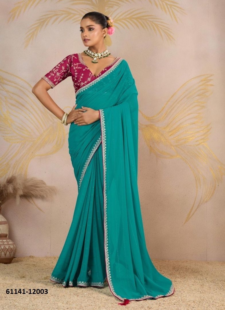 JIYA - Catalog # 61141 (Set of 8 Sarees) MADE IN INDIA BY SUMA DESIGNER