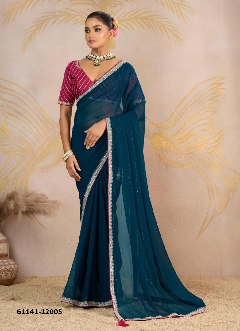 JIYA - Catalog # 61141 (Set of 8 Sarees) MADE IN INDIA BY SUMA DESIGNER