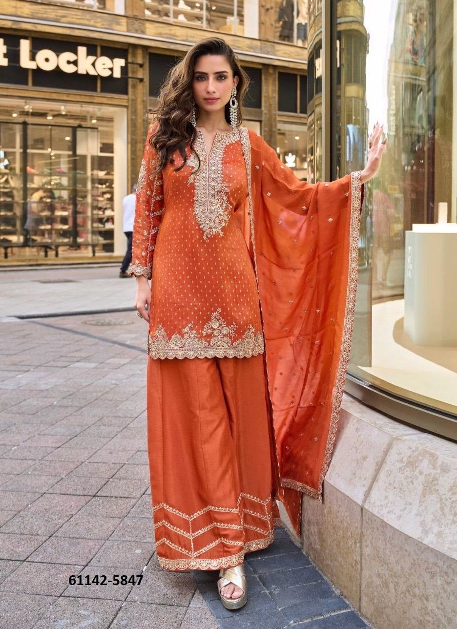 SWATI - Catalog # 61142 (Set of 4 Readymade Salwar Suits) MADE IN INDIA BY SAYURI DESIGNER