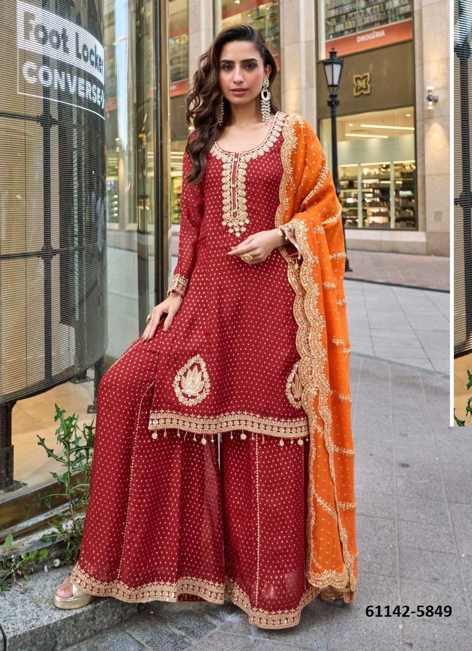 SWATI - Catalog # 61142 (Set of 4 Readymade Salwar Suits) MADE IN INDIA BY SAYURI DESIGNER