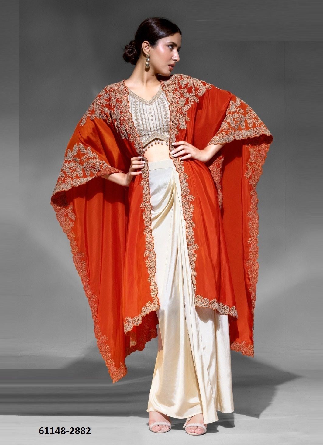 TEELASMI - Catalog # 61148 (Set of 3 Indo-Western Outfits) MADE IN INDIA BY GULZAR COUTURE
