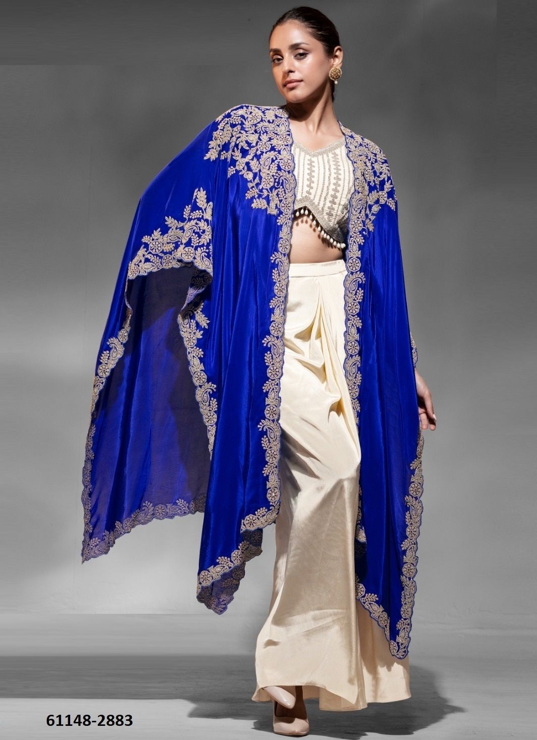 TEELASMI - Catalog # 61148 (Set of 3 Indo-Western Outfits) MADE IN INDIA BY GULZAR COUTURE
