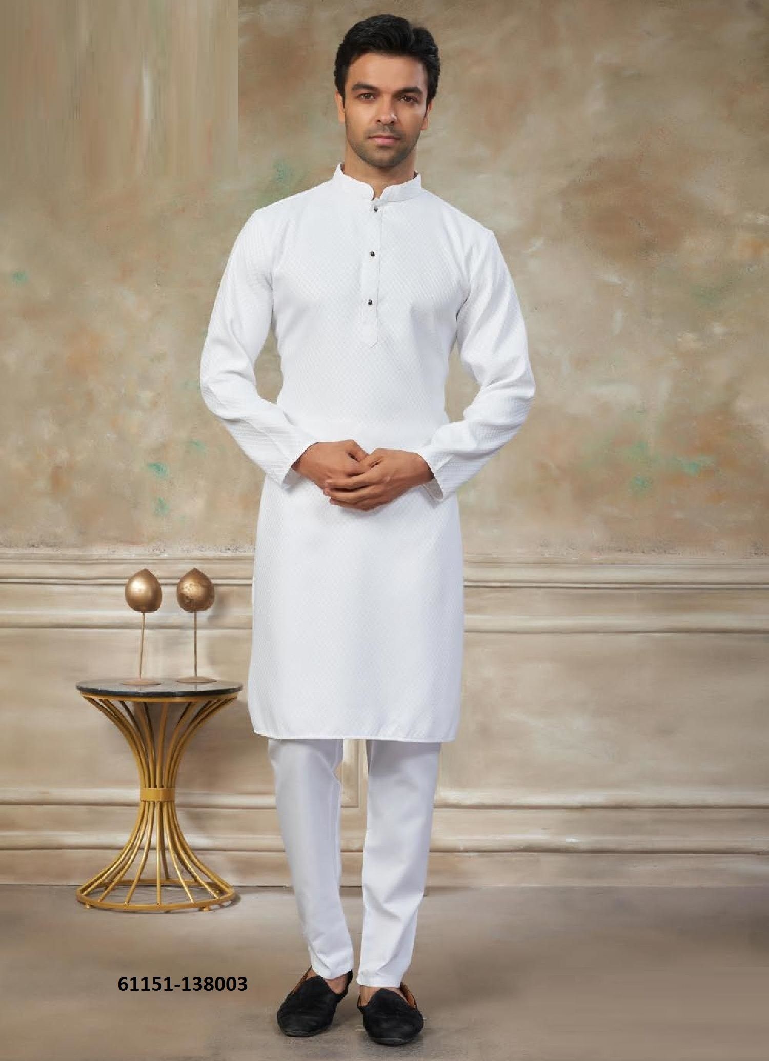 VOLUME 138 - Catalog # 61151 (Set of 7 Men's Ethnic Wear) MADE IN INDIA BY JAGRAASA