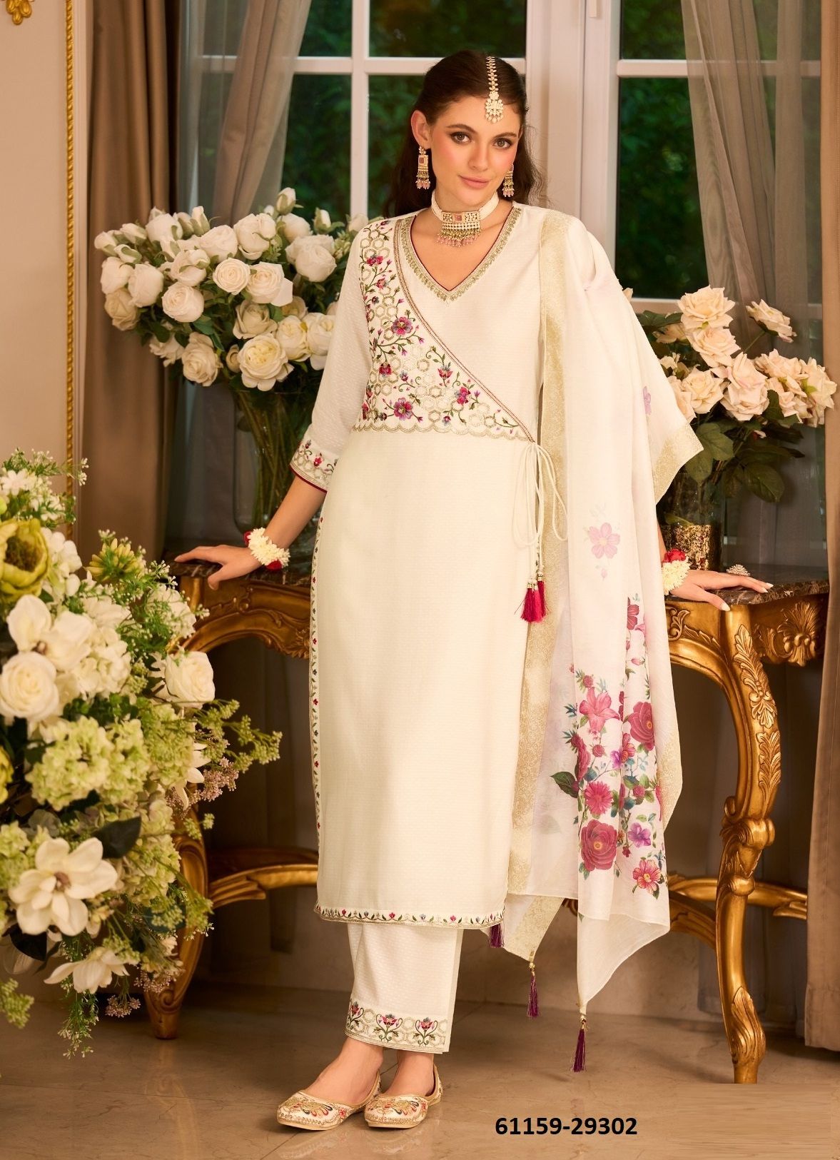PHULKARI - Catalog # 61159 (Set of 4 Readymade Salwar Suits) MADE IN INDIA BY LILY & LALI