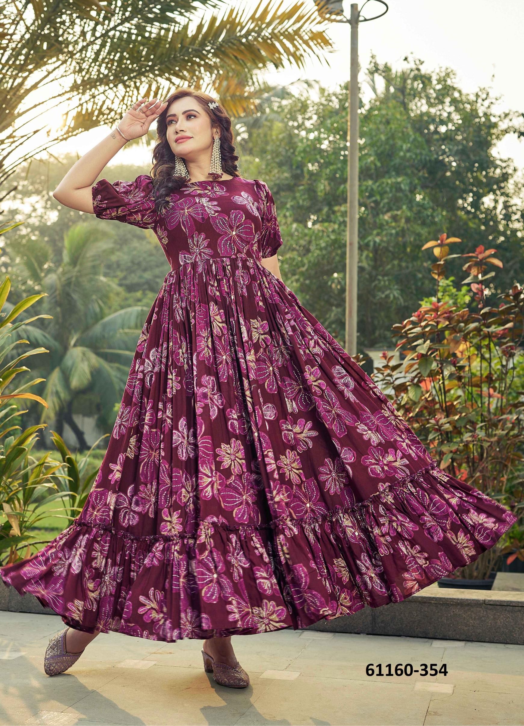 JAGRUTI - Catalog # 61160 (Set of 4 Readymade Women's Kurtis / Tops) MADE IN INDIA BY CHANSI TRENDZ