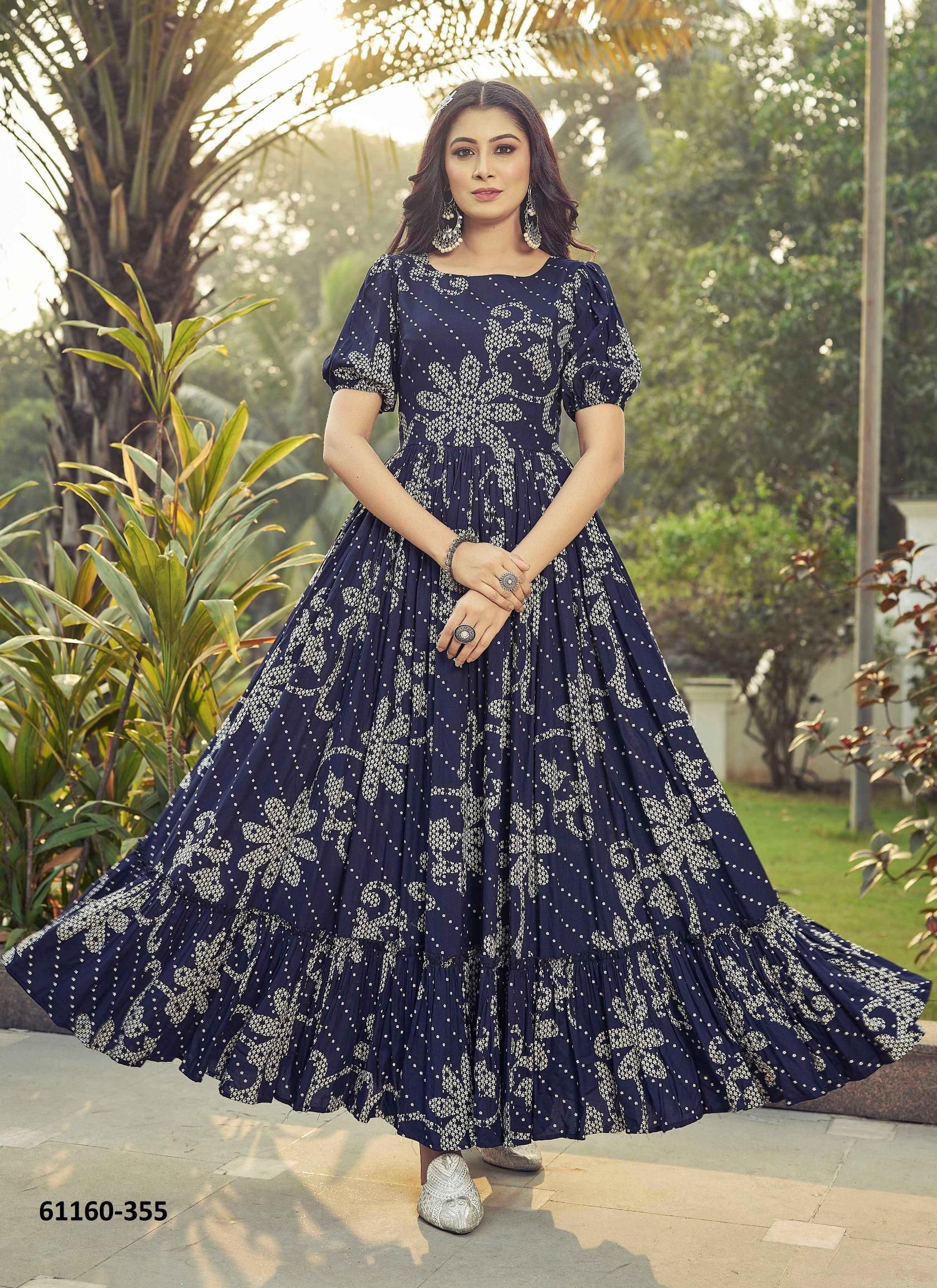 JAGRUTI - Catalog # 61160 (Set of 4 Readymade Women's Kurtis / Tops) MADE IN INDIA BY CHANSI TRENDZ