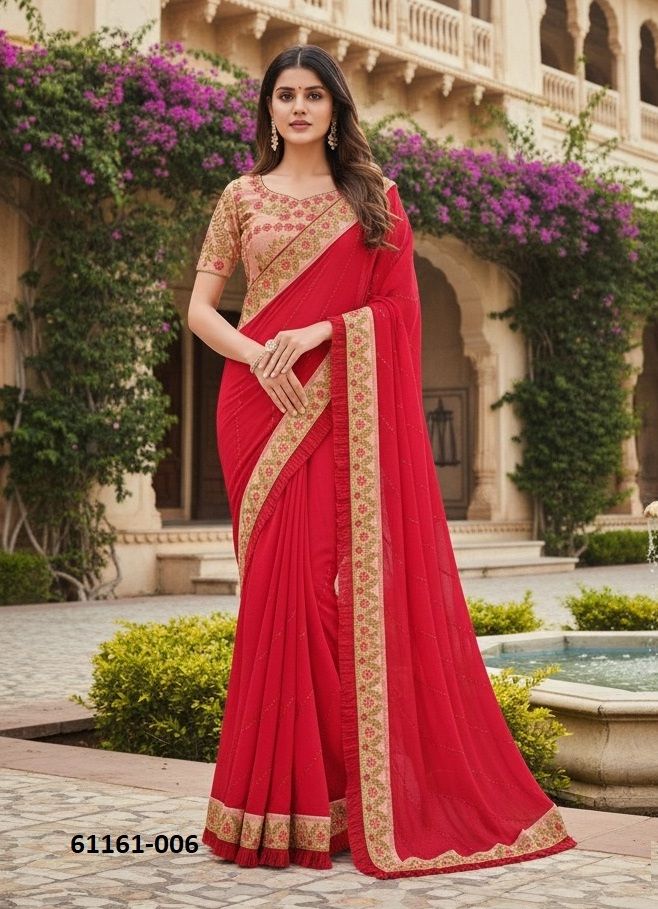 RUBY - Catalog # 61161 (Set of 12 Sarees) MADE IN INDIA BY MAHOTSAV RUBY - Catalog # 61161 (Set of 12 Sarees) MADE IN INDIA BY MAHOTSAV