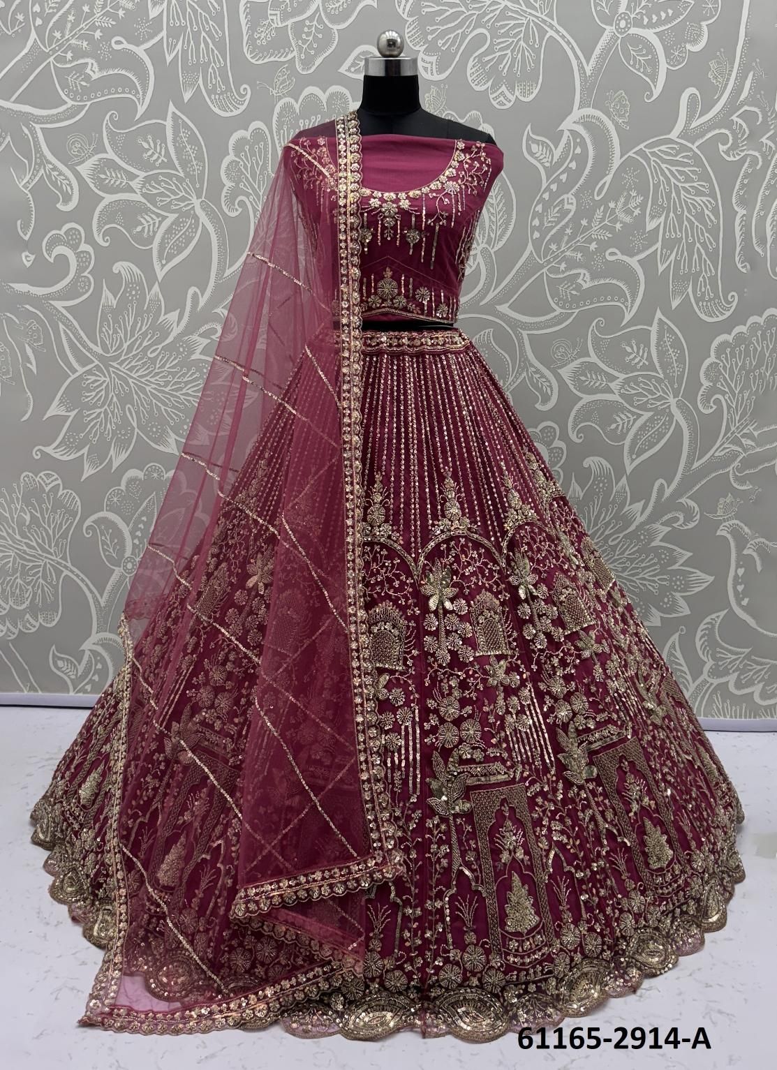 SERIES 2908-2916 - Catalog # 61165 (Set of 29 Semi-Stitched Lehengas) MADE IN INDIA BY DESI MUSE