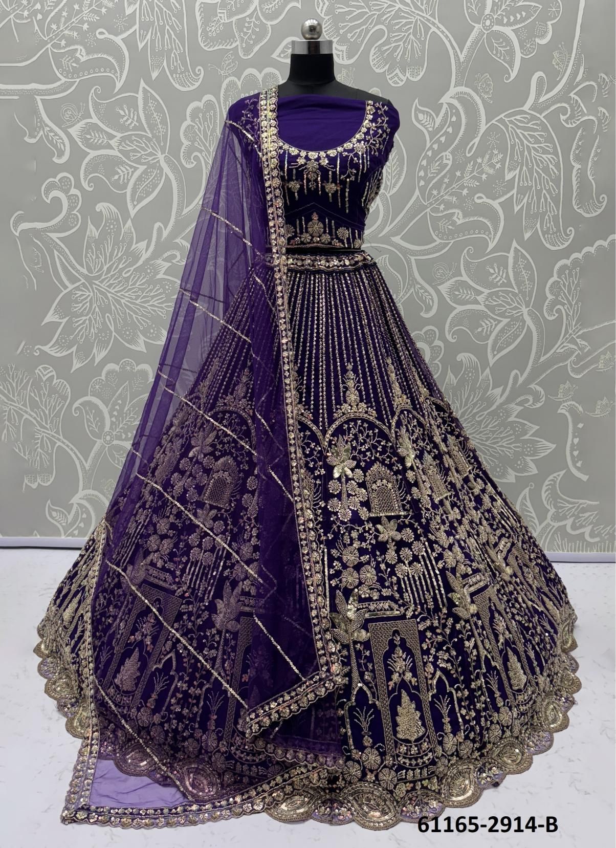 SERIES 2908-2916 - Catalog # 61165 (Set of 29 Semi-Stitched Lehengas) MADE IN INDIA BY DESI MUSE