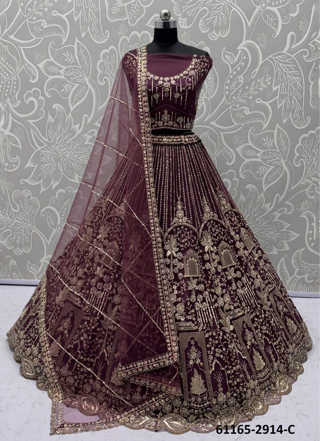 SERIES 2908-2916 - Catalog # 61165 (Set of 29 Semi-Stitched Lehengas) MADE IN INDIA BY DESI MUSE