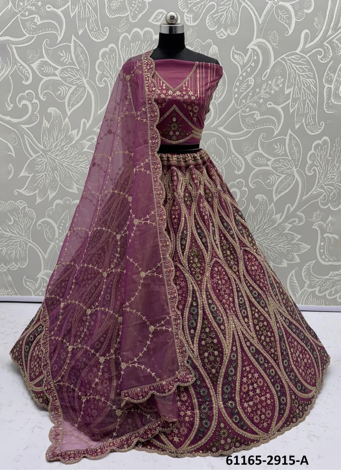 SERIES 2908-2916 - Catalog # 61165 (Set of 29 Semi-Stitched Lehengas) MADE IN INDIA BY DESI MUSE
