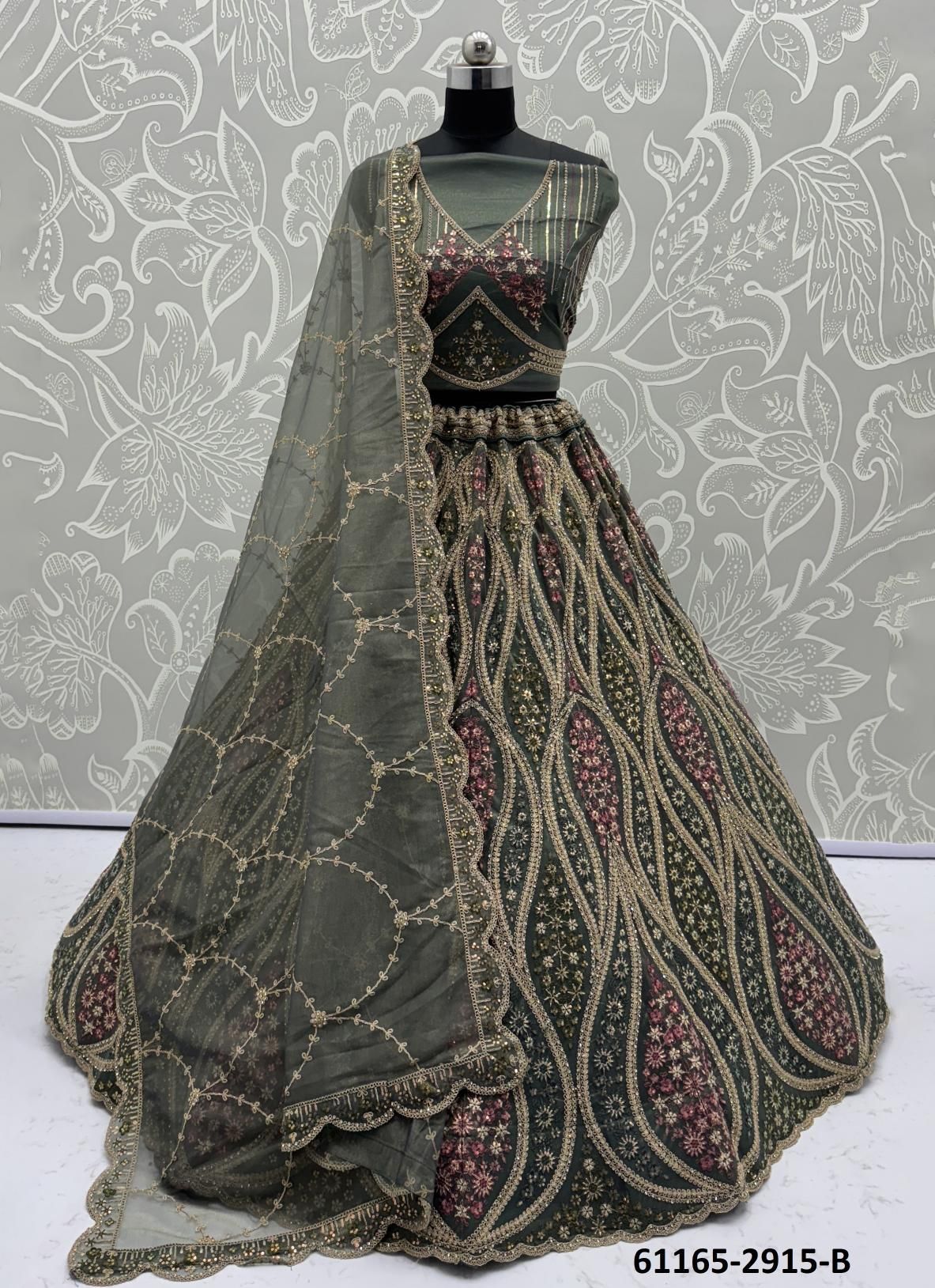SERIES 2908-2916 - Catalog # 61165 (Set of 29 Semi-Stitched Lehengas) MADE IN INDIA BY DESI MUSE