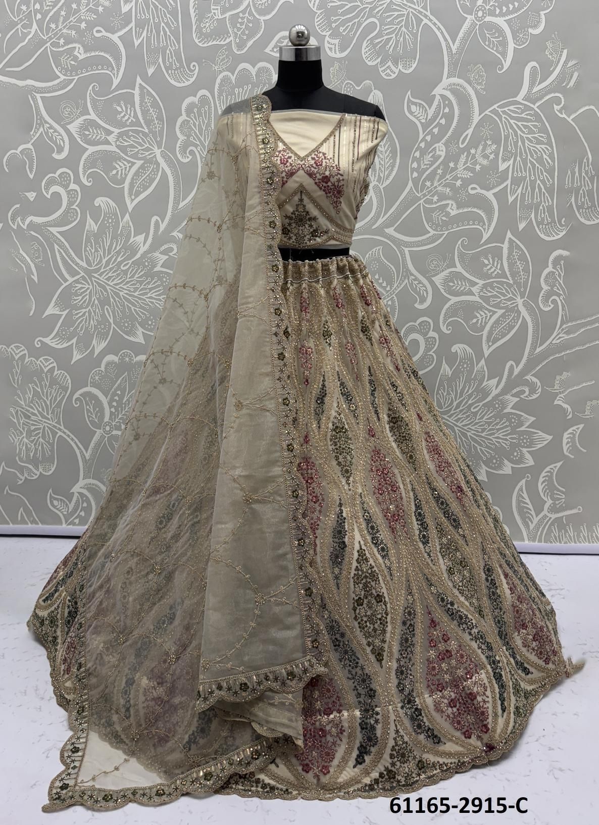 SERIES 2908-2916 - Catalog # 61165 (Set of 29 Semi-Stitched Lehengas) MADE IN INDIA BY DESI MUSE
