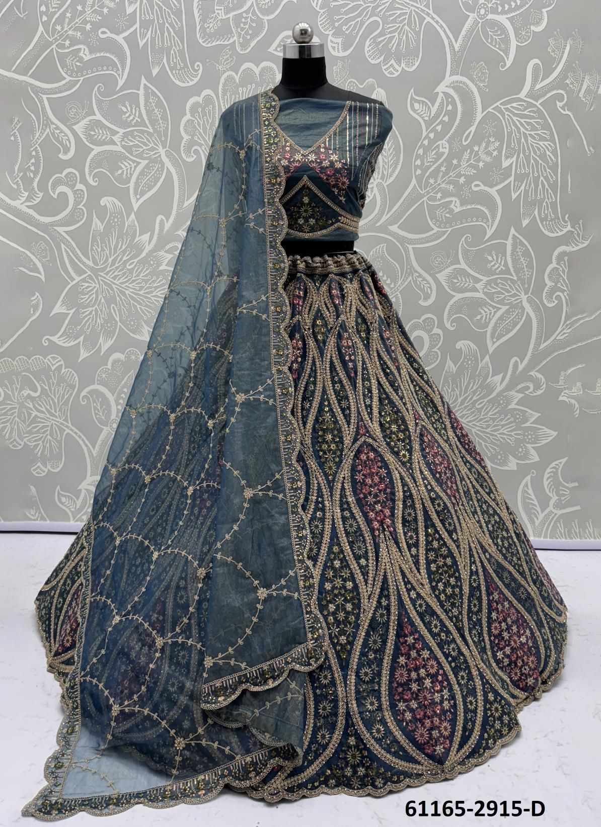 SERIES 2908-2916 - Catalog # 61165 (Set of 29 Semi-Stitched Lehengas) MADE IN INDIA BY DESI MUSE