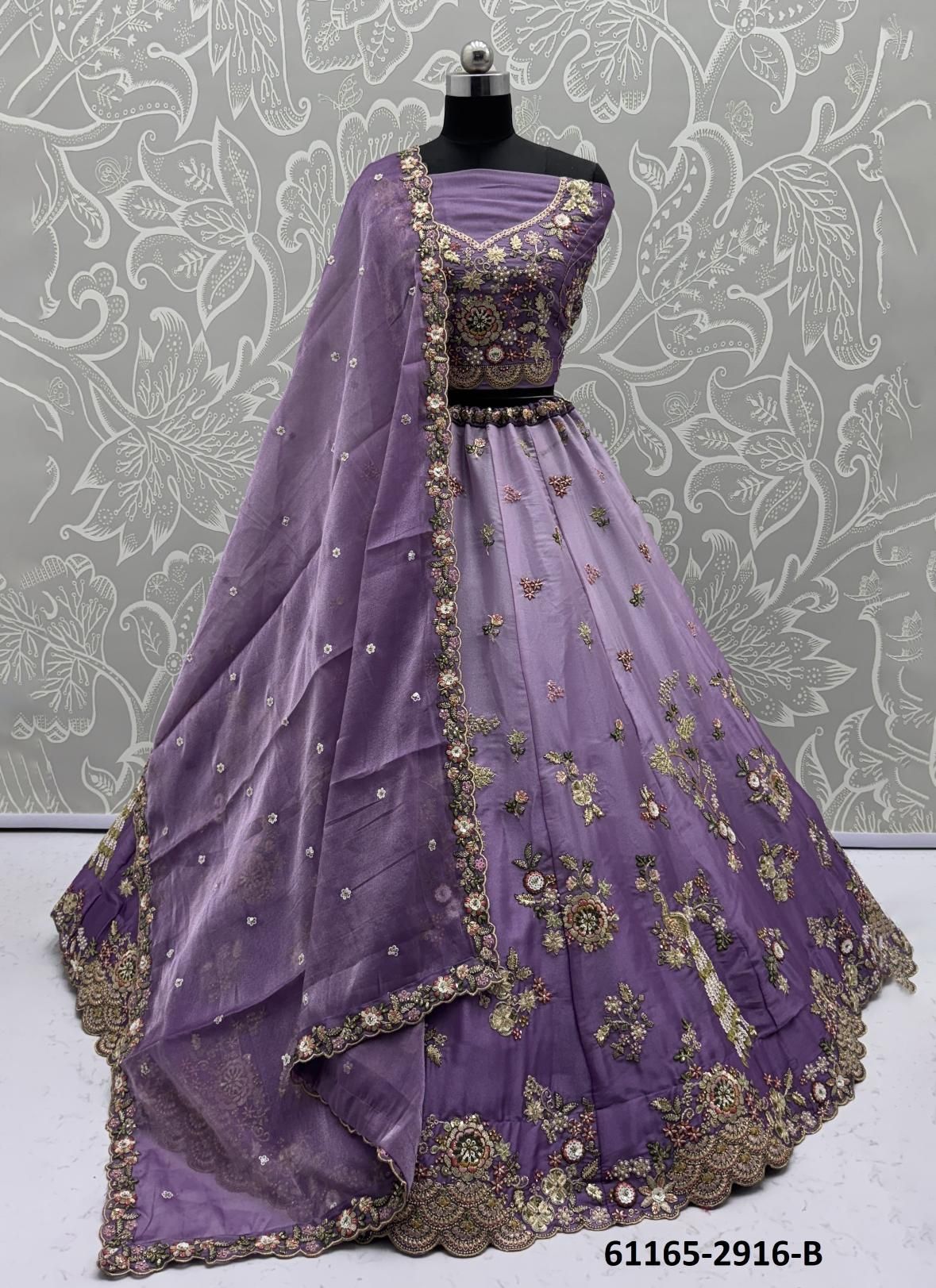 SERIES 2908-2916 - Catalog # 61165 (Set of 29 Semi-Stitched Lehengas) MADE IN INDIA BY DESI MUSE