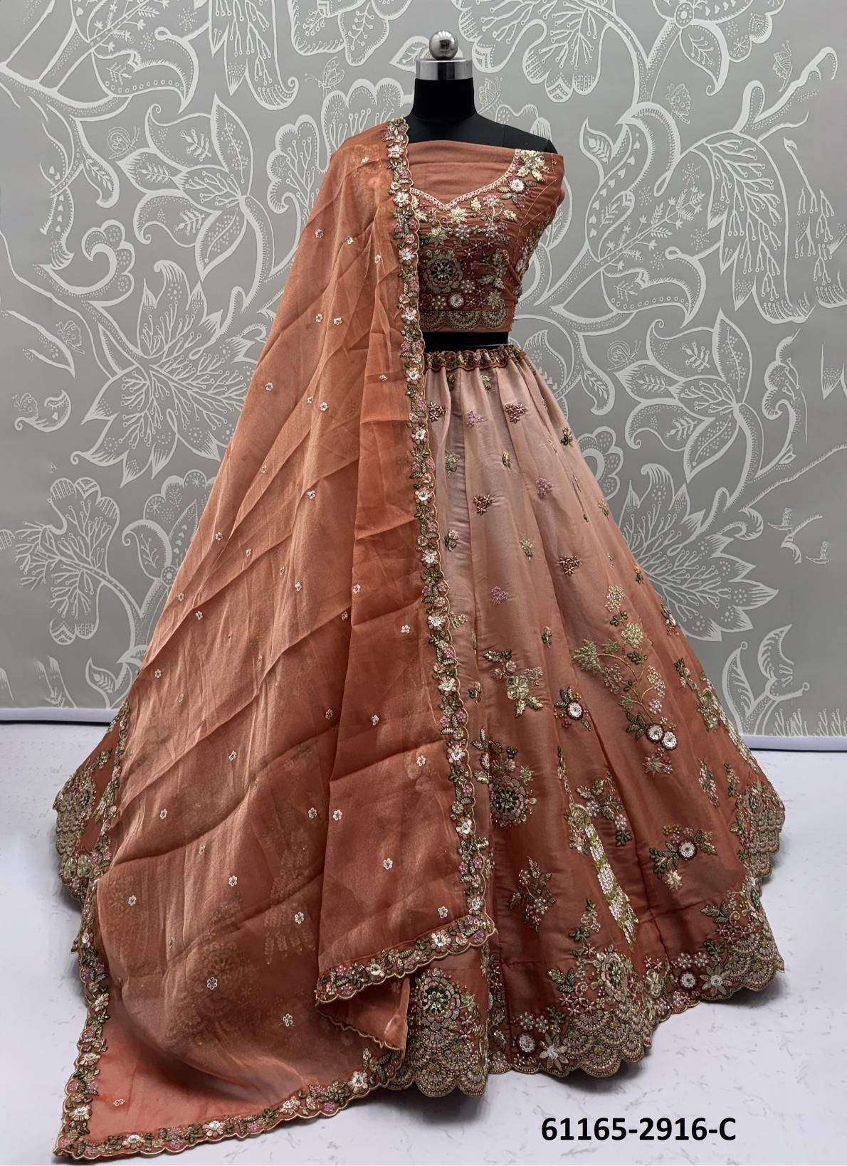 SERIES 2908-2916 - Catalog # 61165 (Set of 29 Semi-Stitched Lehengas) MADE IN INDIA BY DESI MUSE