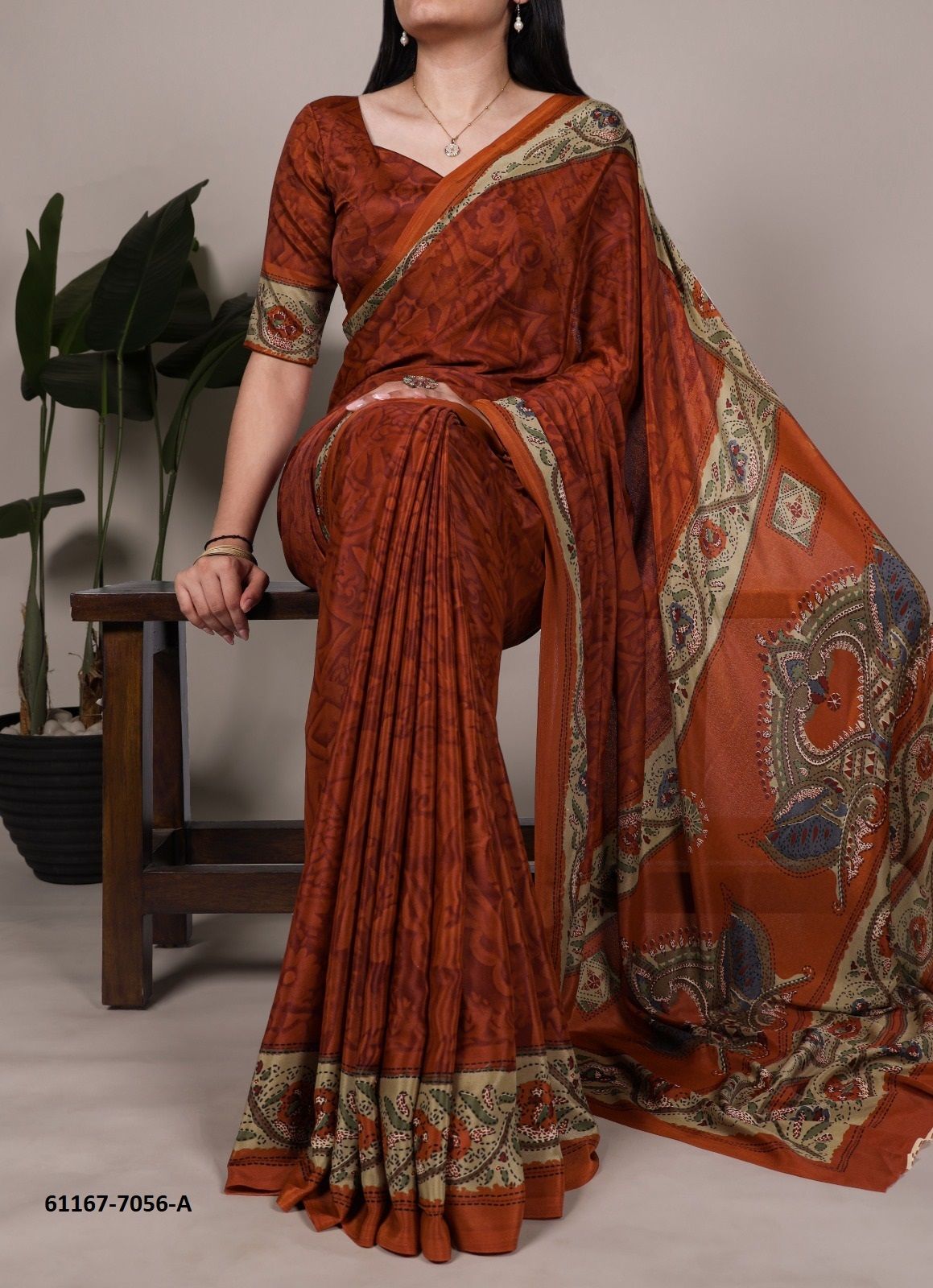 CREPE PRINTS 7056 - Catalog # 61167 (Set of 4 Sarees) MADE IN INDIA BY AABHARAN CREPE PRINTS 7056 - Catalog # 61167 (Set of 4 Sarees) MADE IN INDIA BY AABHARAN