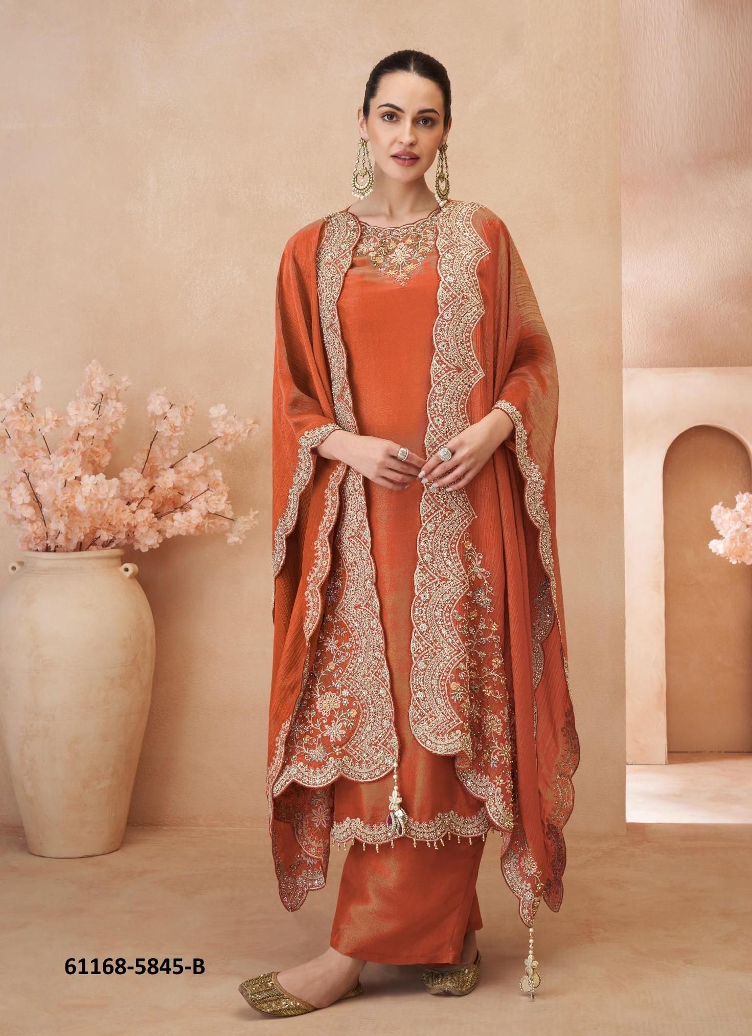 KALAS - Catalog # 61168 (Set of 3 Indo-Western Outfits) MADE IN INDIA BY SAYURI DESIGNER
