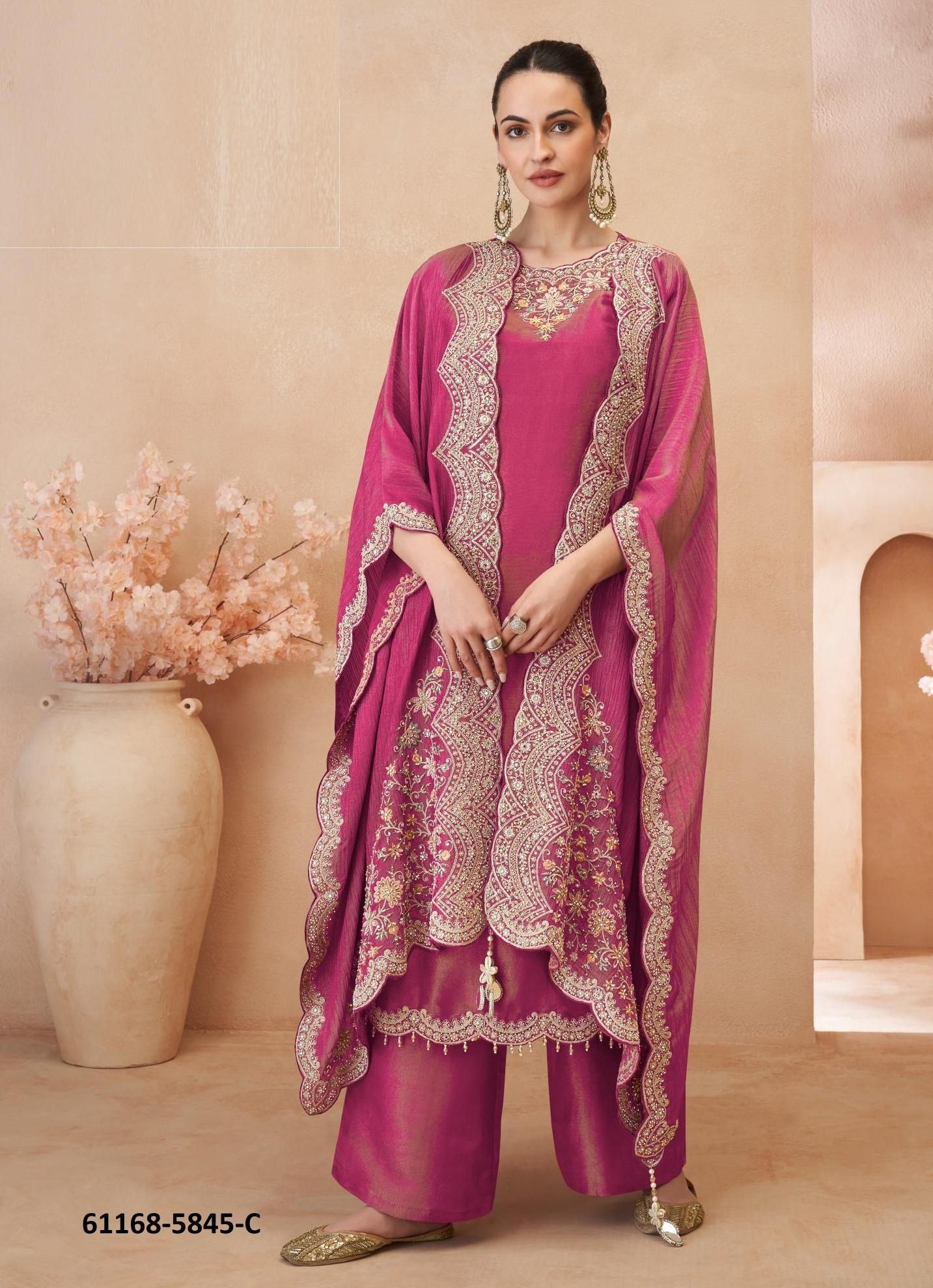 KALAS - Catalog # 61168 (Set of 3 Indo-Western Outfits) MADE IN INDIA BY SAYURI DESIGNER