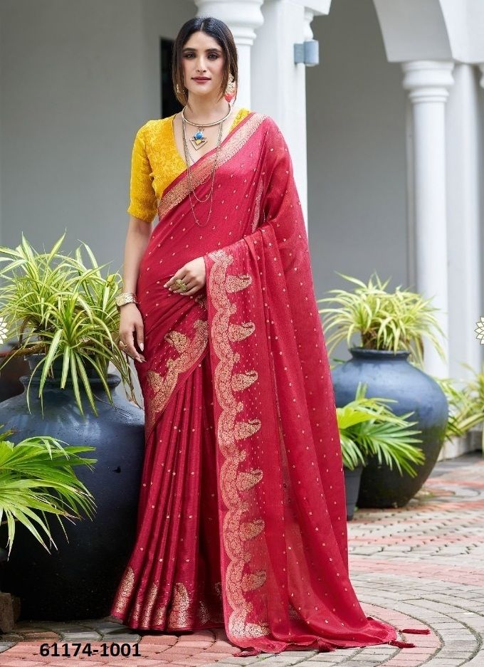 DURVA - Catalog # 61174 (Set of 10 Sarees) MADE IN INDIA BY SHUBH SHREE CREATIONS DURVA - Catalog # 61174 (Set of 10 Sarees) MADE IN INDIA BY SHUBH SHREE CREATIONS