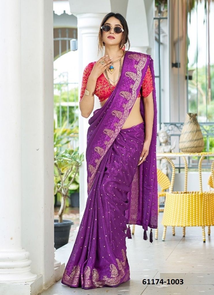 DURVA - Catalog # 61174 (Set of 10 Sarees) MADE IN INDIA BY SHUBH SHREE CREATIONS DURVA - Catalog # 61174 (Set of 10 Sarees) MADE IN INDIA BY SHUBH SHREE CREATIONS