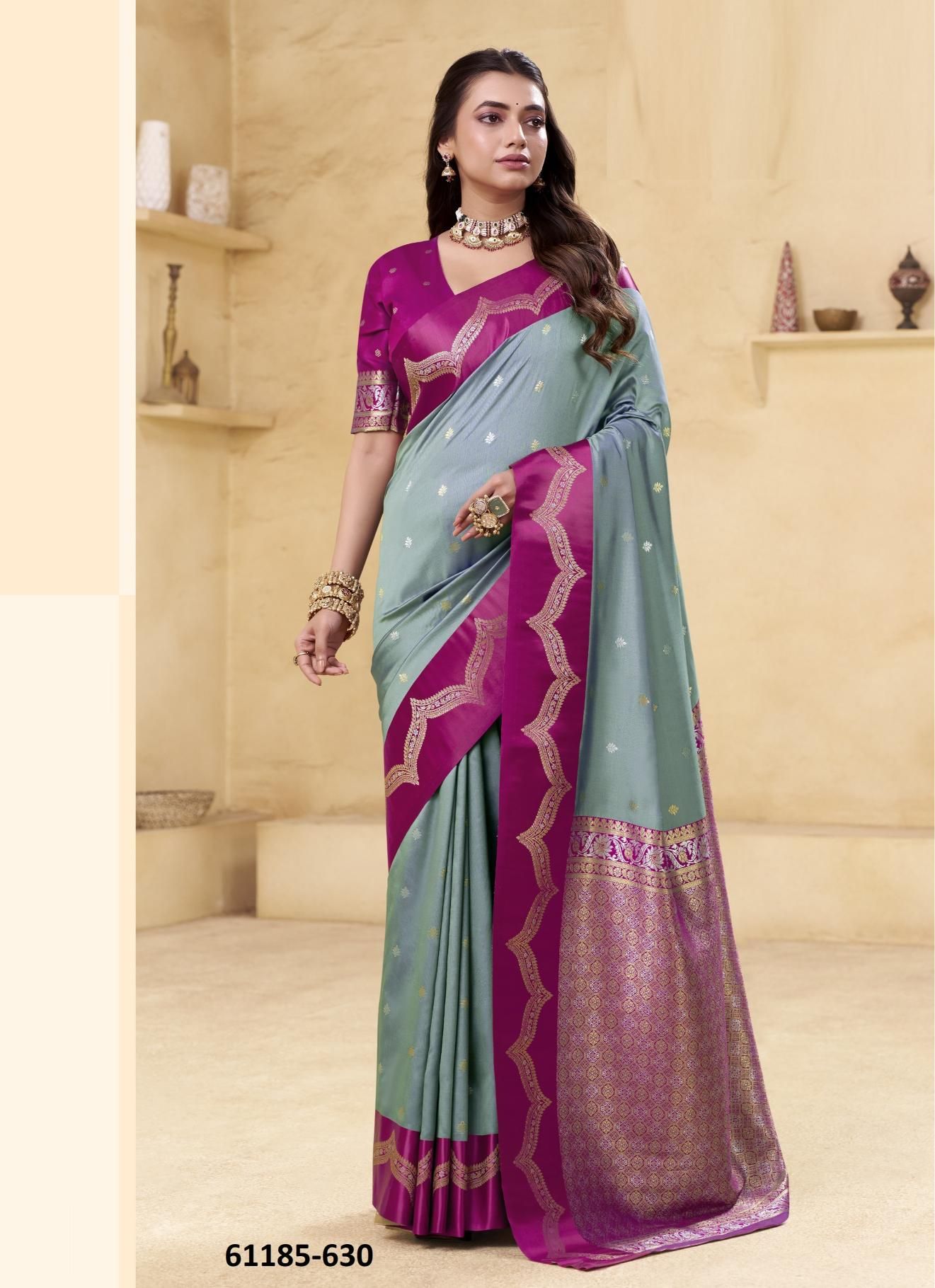 SARASWATI GHAAT - Catalog # 61185 (Set of 8 Sarees) MADE IN INDIA BY MEHERIYA SARASWATI GHAAT - Catalog # 61185 (Set of 8 Sarees) MADE IN INDIA BY MEHERIYA