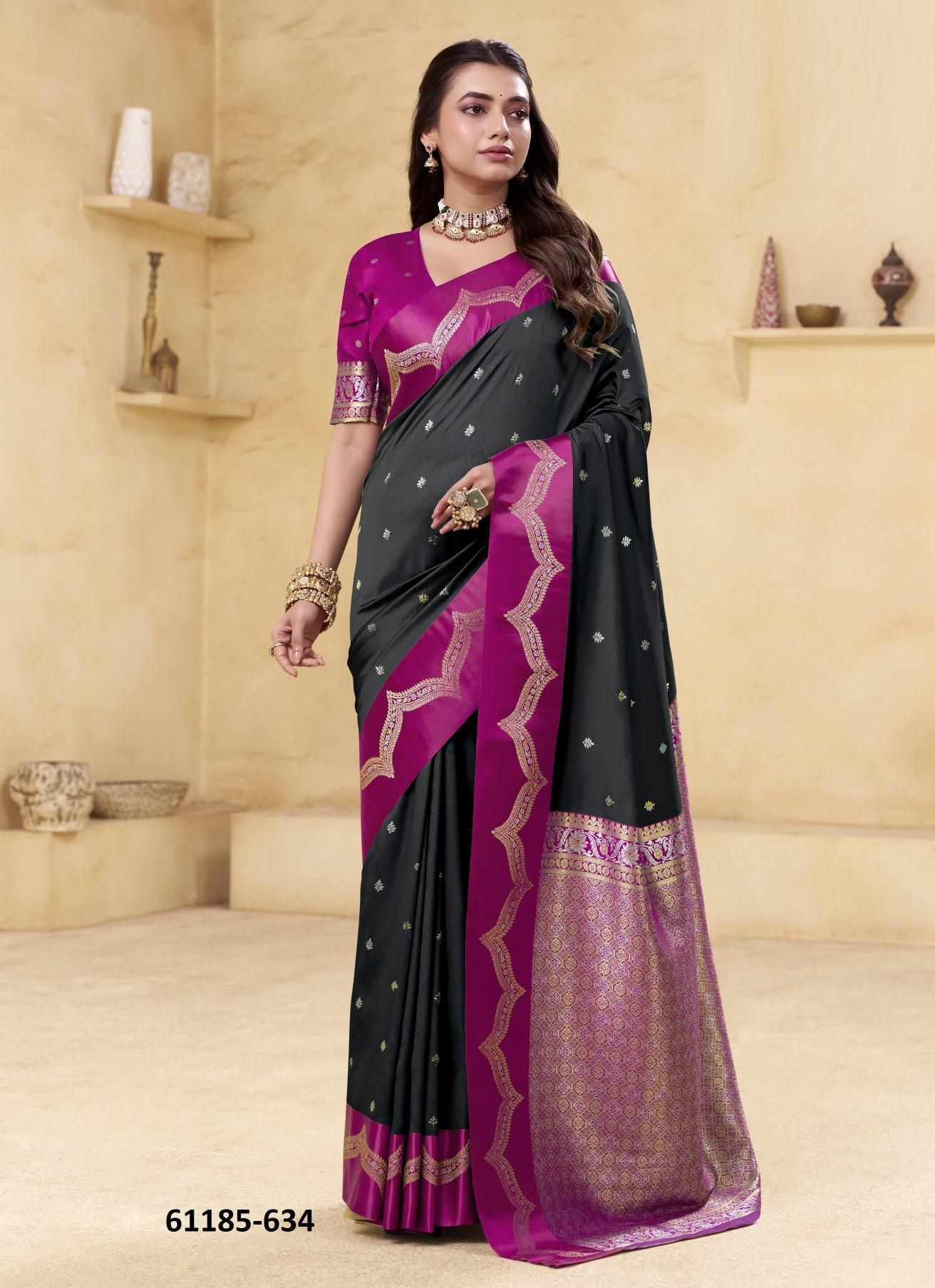 SARASWATI GHAAT - Catalog # 61185 (Set of 8 Sarees) MADE IN INDIA BY MEHERIYA SARASWATI GHAAT - Catalog # 61185 (Set of 8 Sarees) MADE IN INDIA BY MEHERIYA
