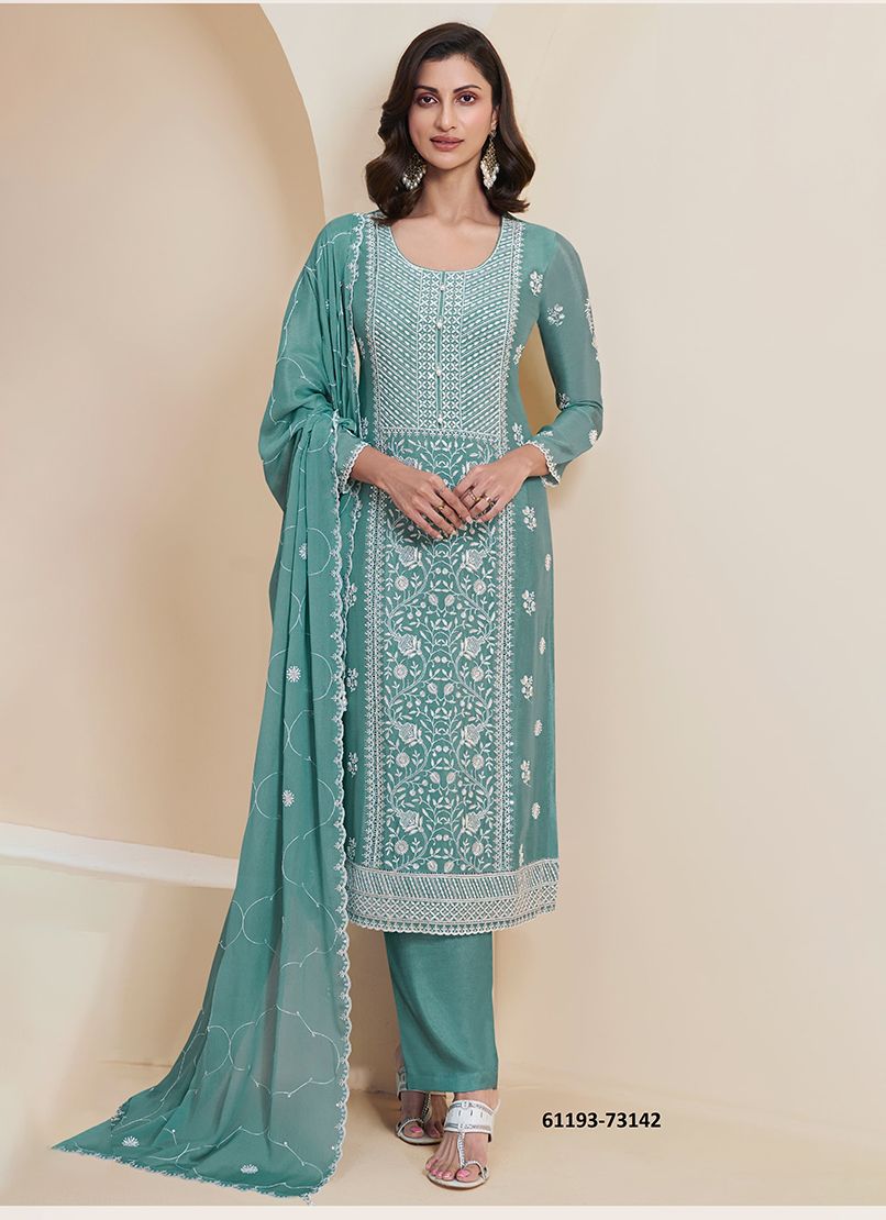 KIARA - Catalog # 61193 (Set of 4 Readymade Salwar Suits) MADE IN INDIA BY VINAY FASHION LLP