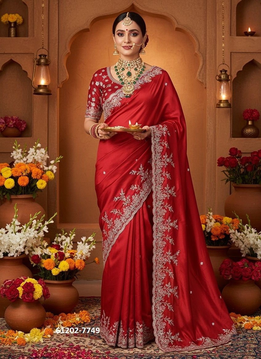 KARWA CHAUTH SPECIAL - Catalog # 61202 (Set of 15 Sarees) MADE IN INDIA BY MAHOTSAV