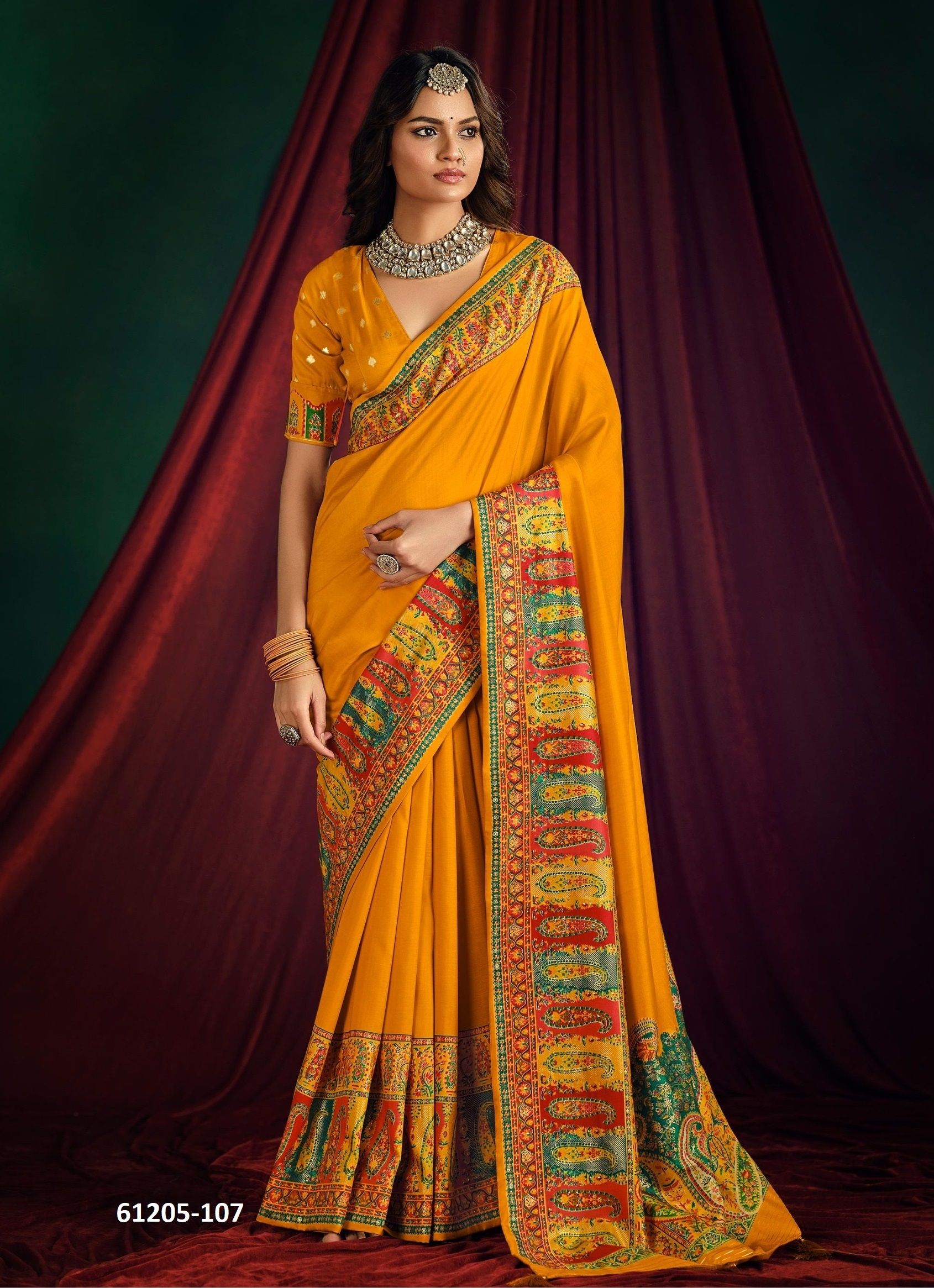 NAVATA - Catalog # 61205 (Set of 8 Sarees) MADE IN INDIA BY SHUBH SHREE CREATIONS