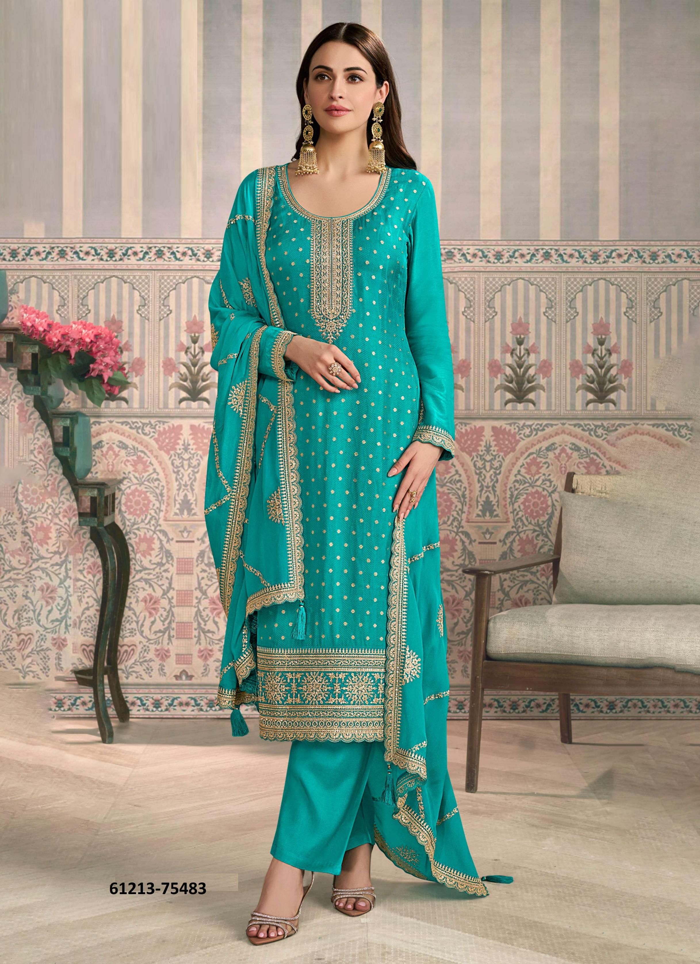 JASLEEN - Catalog # 61213 (Set of 4 Readymade Salwar Suits) MADE IN INDIA BY VINAY FASHION LLP JASLEEN - Catalog # 61213 (Set of 4 Readymade Salwar Suits) MADE IN INDIA BY VINAY FASHION LLP