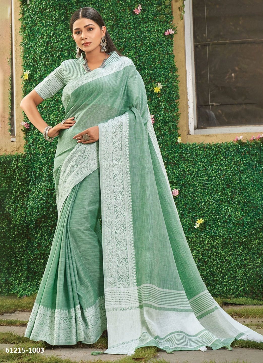 VAIBHAV - Catalog # 61215 (Set of 4 Sarees) MADE IN INDIA BY MEHERIYA