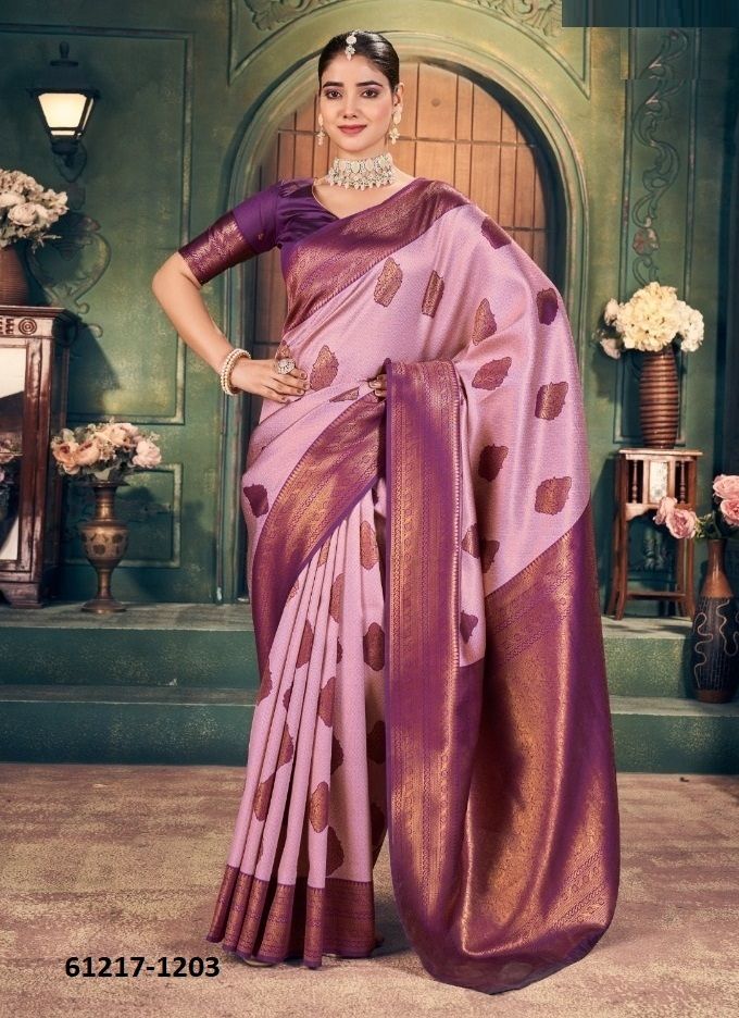 SAKHI SILK - Catalog # 61217 (Set of 4 Sarees) MADE IN INDIA BY GOBUNI