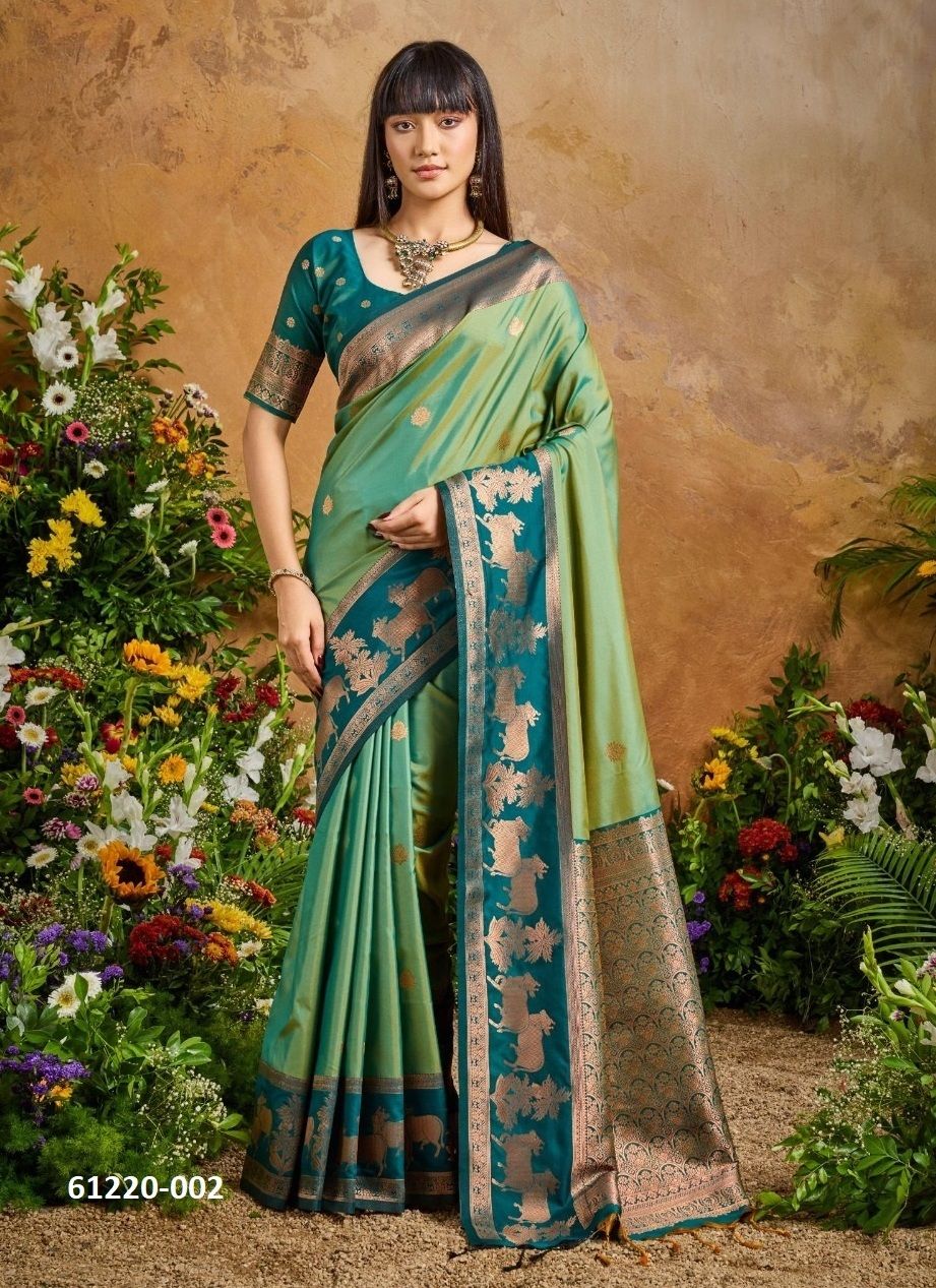 PURE SILK PICHWAI - Catalog # 61220 (Set of 6 Sarees) MADE IN INDIA BY RAJTEX FABRICS