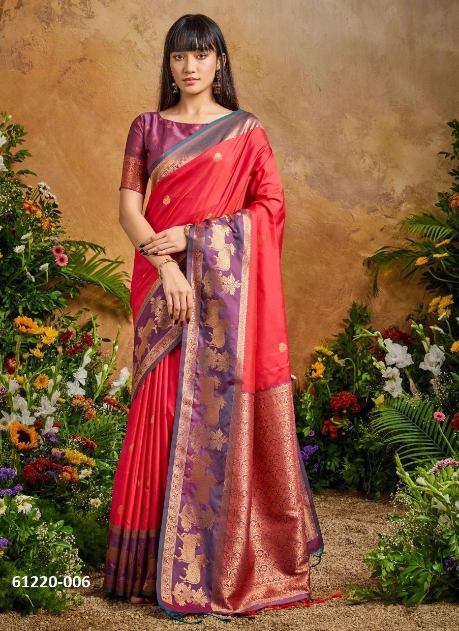 PURE SILK PICHWAI - Catalog # 61220 (Set of 6 Sarees) MADE IN INDIA BY RAJTEX FABRICS