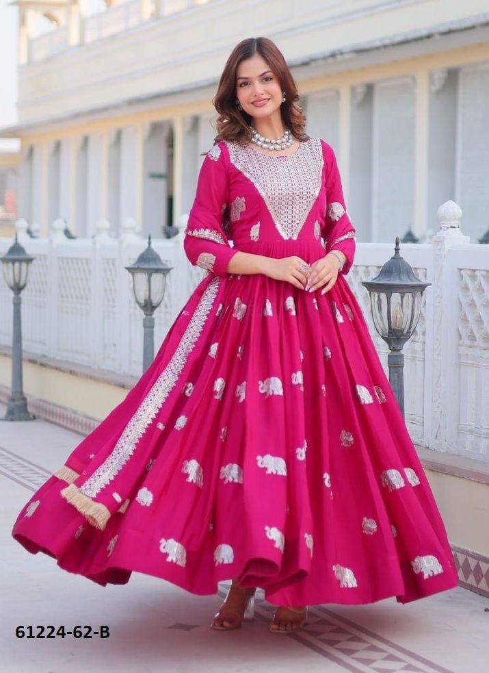 SERIES 62 - Catalog # 61224 (Set of 2 Readymade Gowns) MADE IN INDIA BY Meheriya SERIES 62 - Catalog # 61224 (Set of 2 Readymade Gowns) MADE IN INDIA BY Meheriya