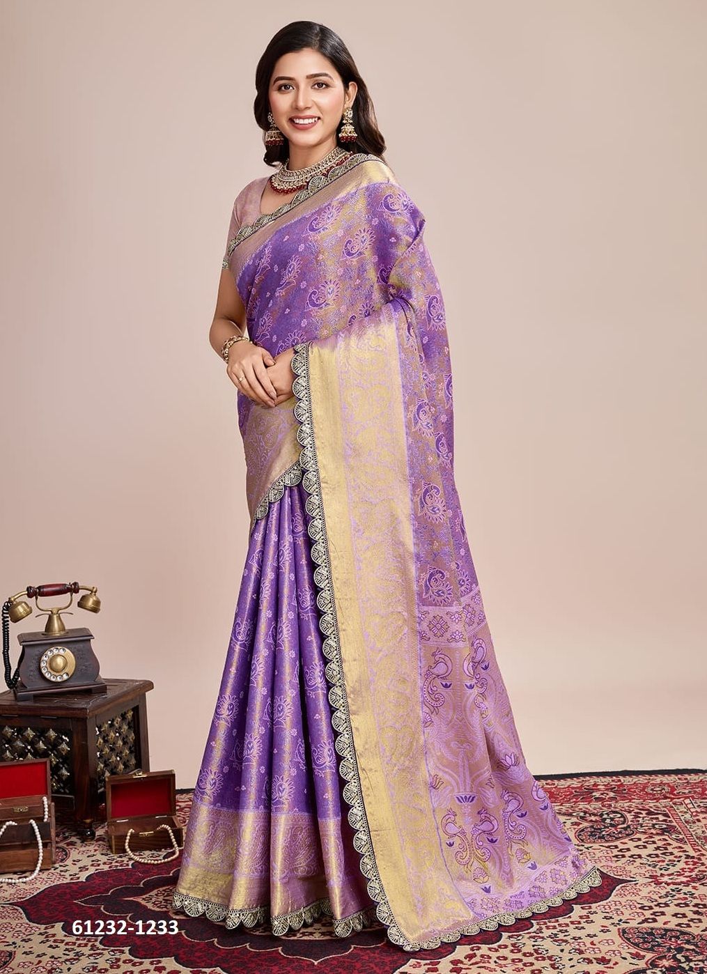 AARADHYA 1 - Catalog # 61232 (Set of 3 Sarees) by Desi Muse [Made in India]