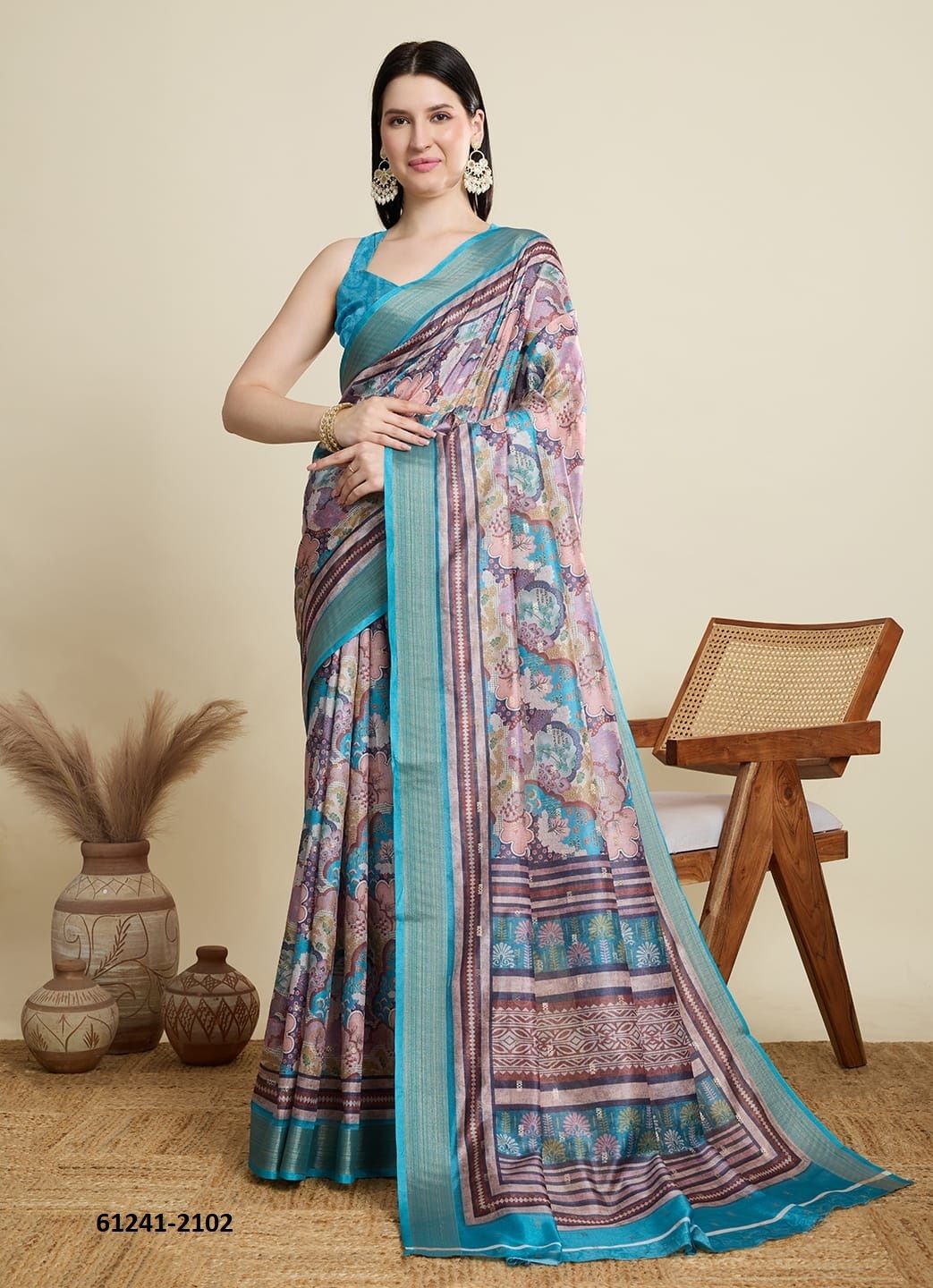 ABHILASHA - Catalog # 61241 (Set of 10 Sarees) by Meheriya [Made in India]