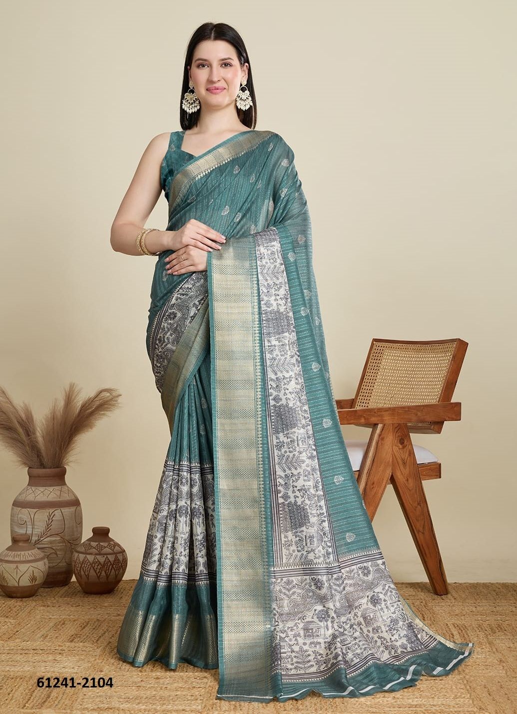 ABHILASHA - Catalog # 61241 (Set of 10 Sarees) by Meheriya [Made in India]