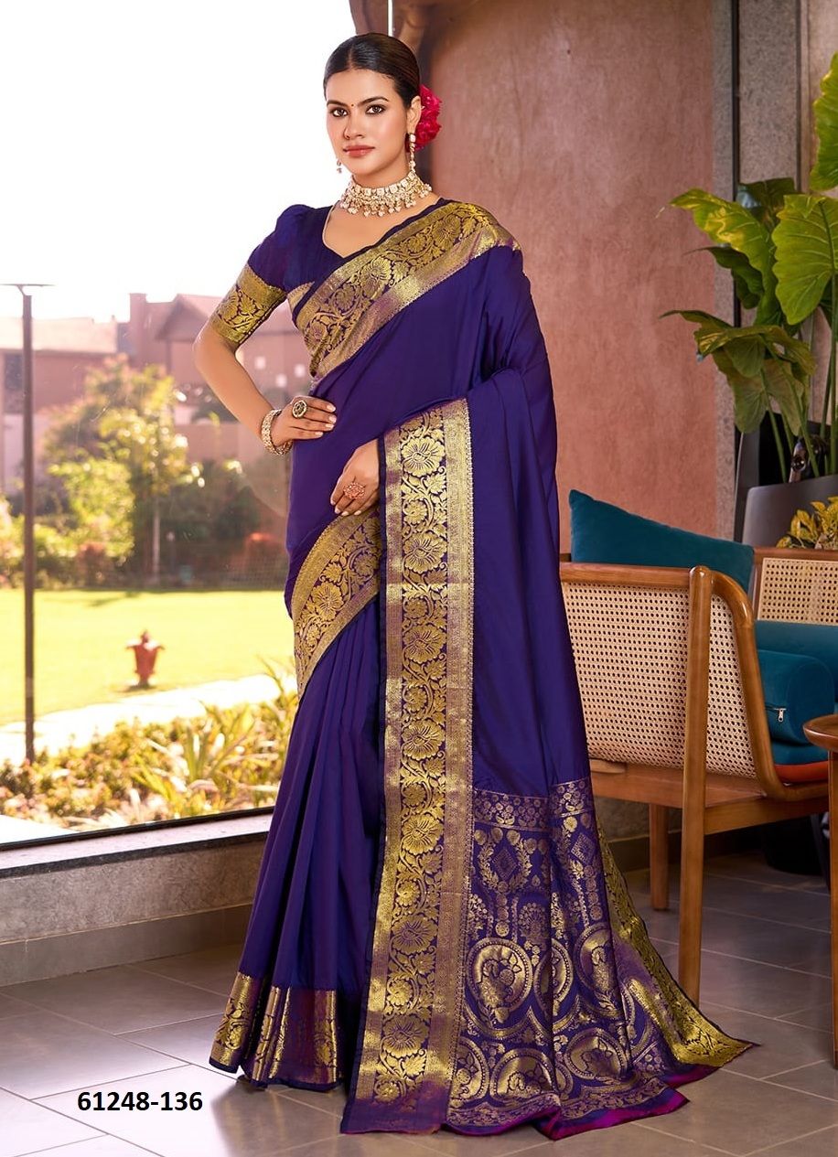ADYA - Catalog # 61248 (Set of 4 Sarees) by Meheriya [Made in India]